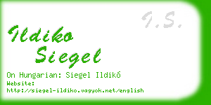 ildiko siegel business card